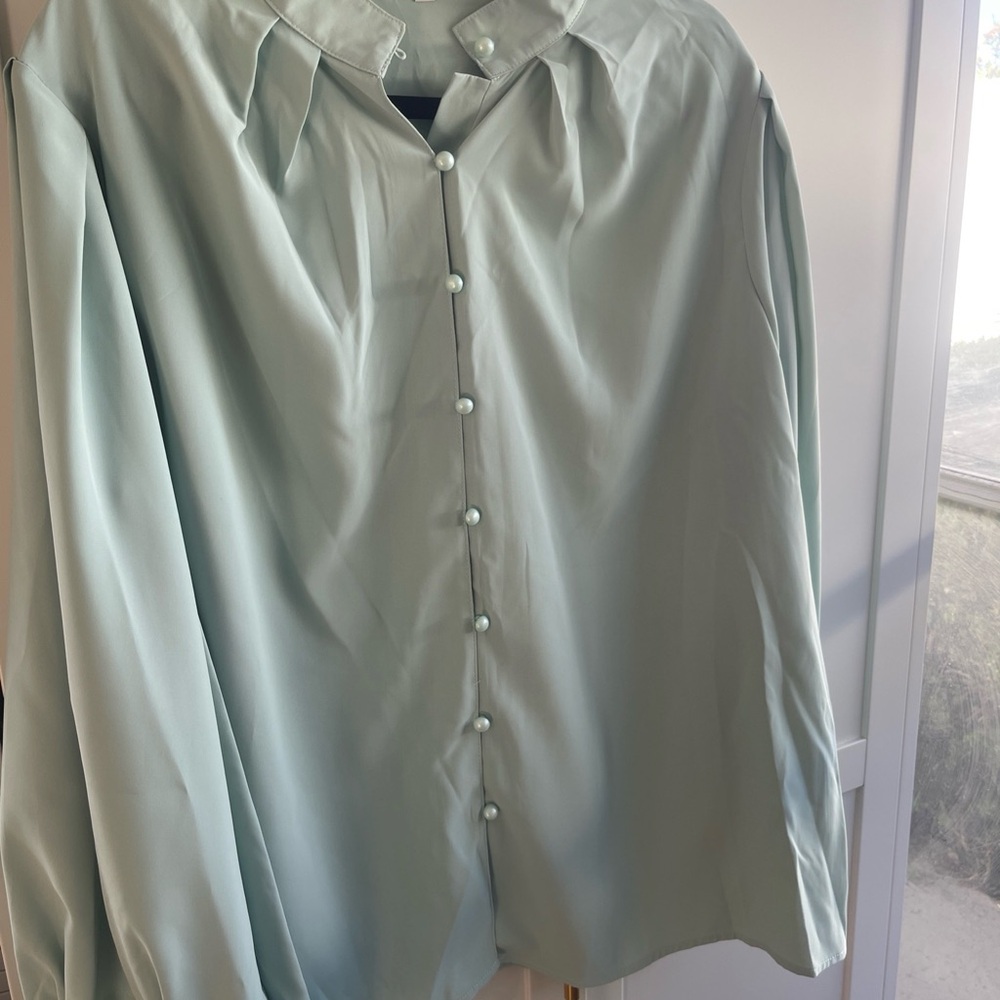 Mint Green Blouse - 3XL